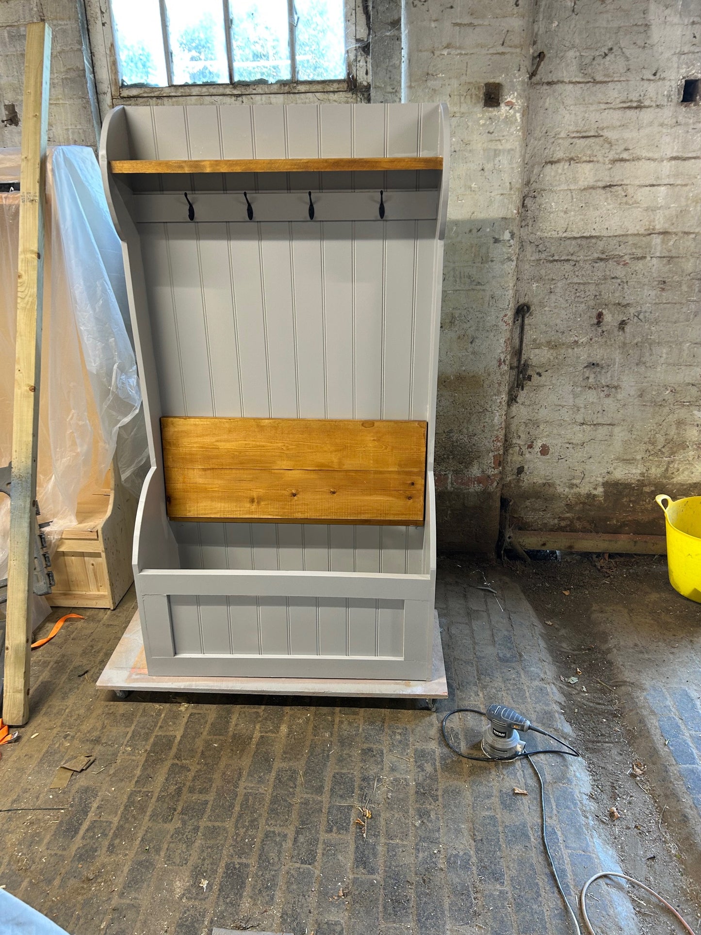 Bespoke Hallway coat unit with storage box seat