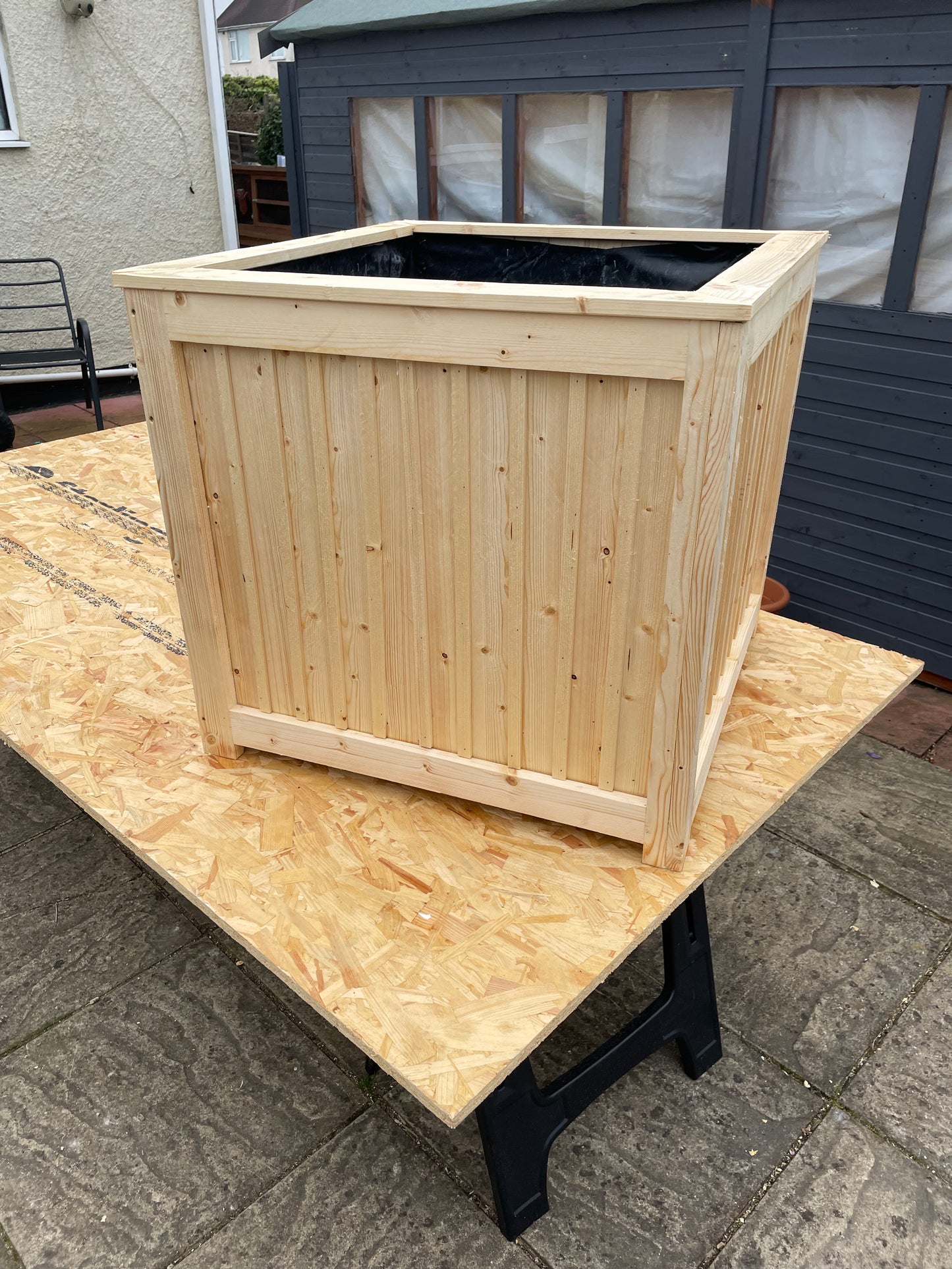 60cm wooden planter