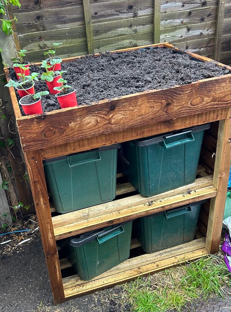 Garden household Recycling box storage with Planter Top