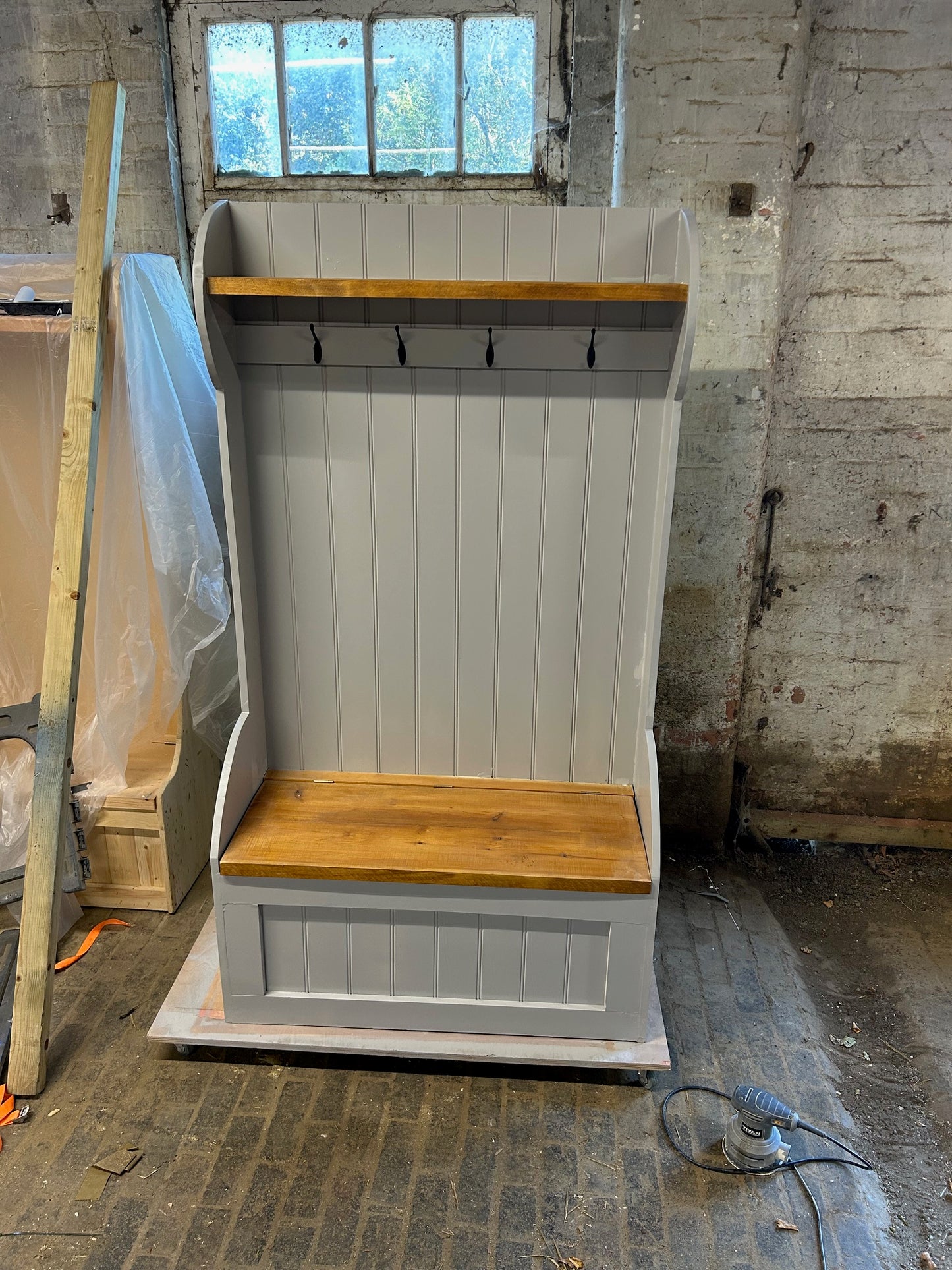 Bespoke Hallway coat unit with storage box seat