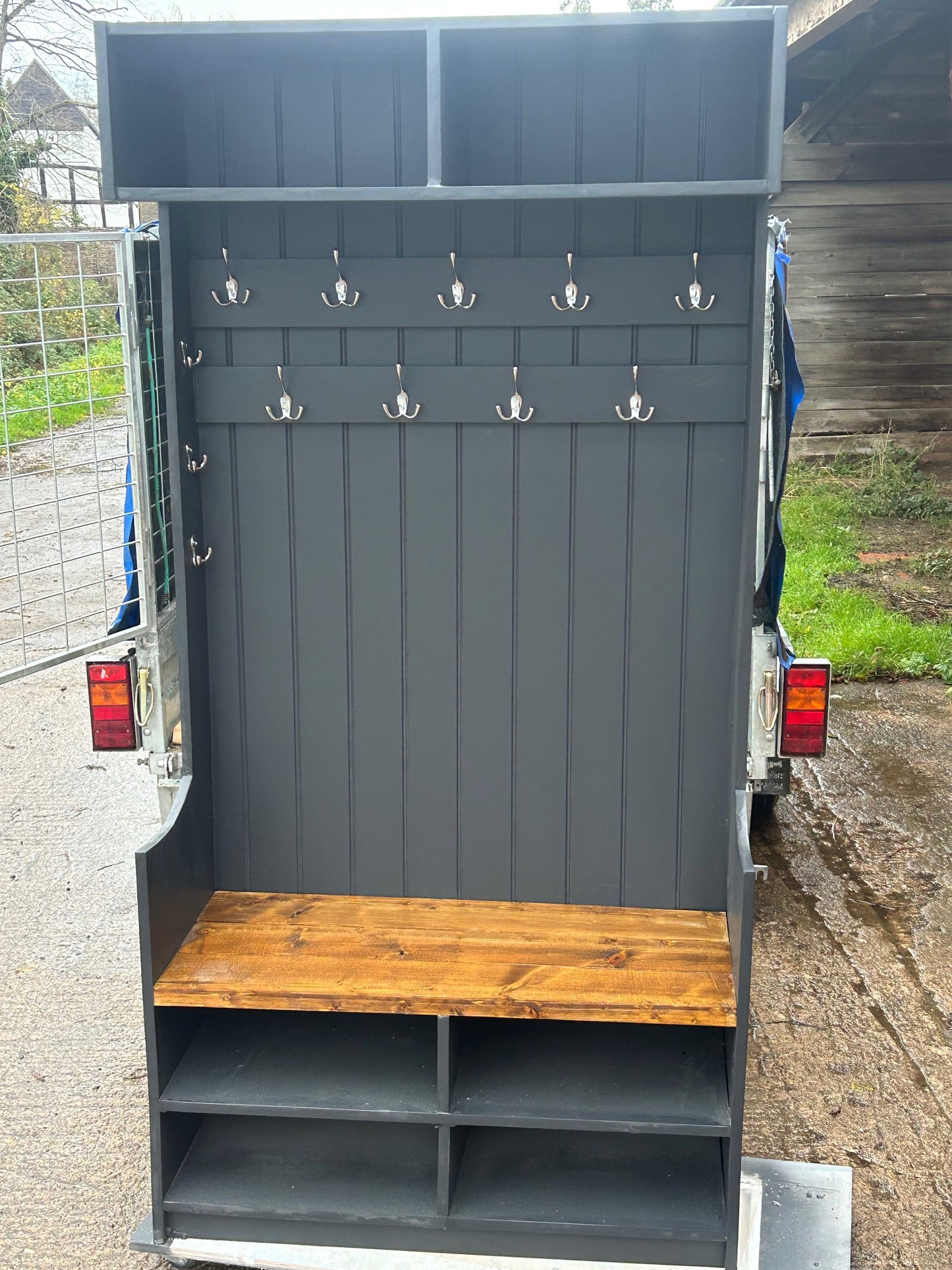 Bespoke hall unit with over head storage